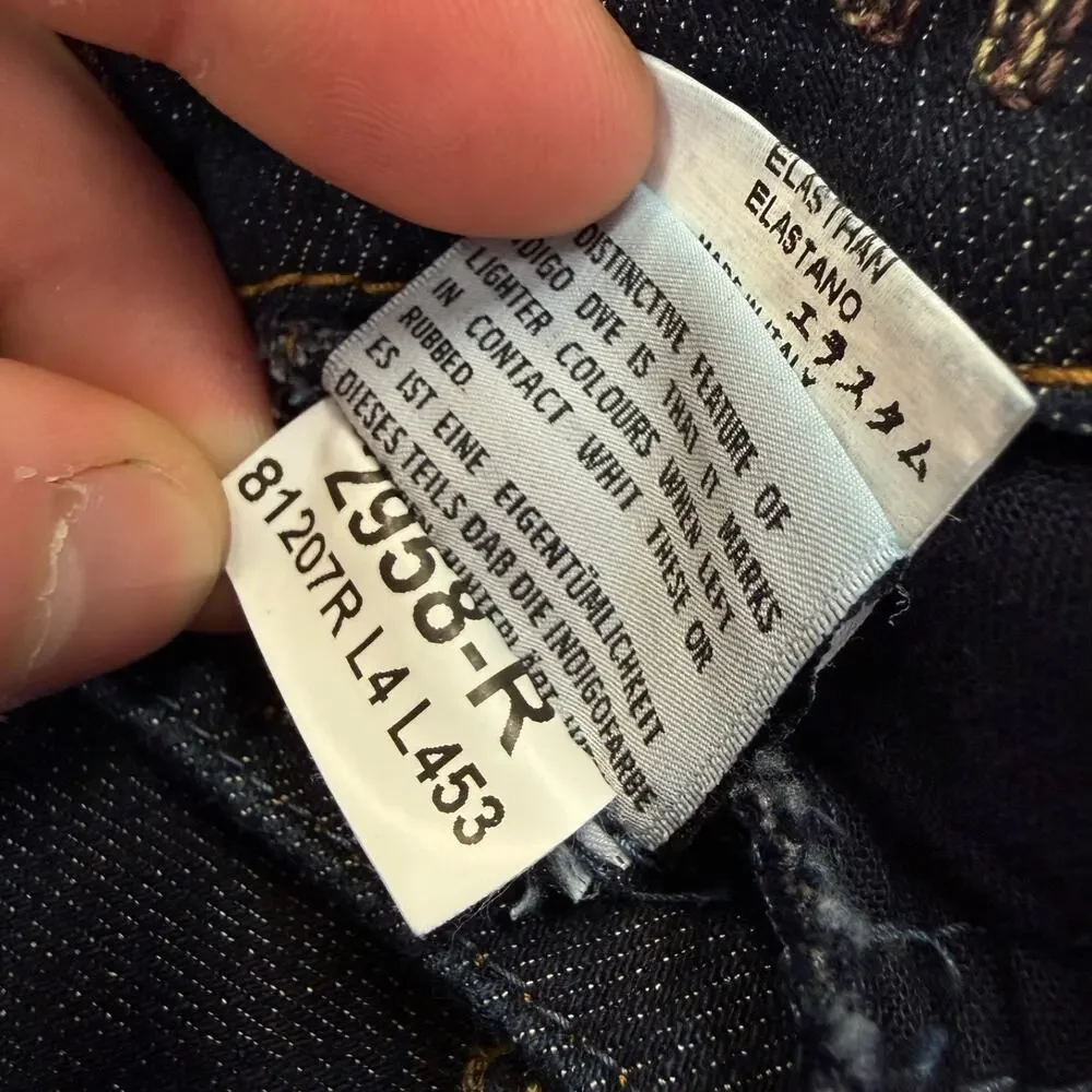 Angelo Marani Glam 40(27/28) women’s blue denim jeans Made In Italy